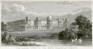 "A Pimlico királyi palota kertje" Buckingham-palota, London, 1829