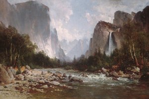 Kilátás a Yosemite-völgyre, 1885.