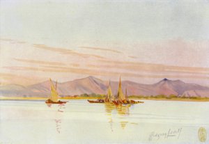 Kanton közelében, halászhajók a Pearl Riveren alkotó: Thomas Hodgson Liddell