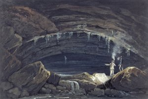 Porth yr Ogof barlang megnyitása (akvarell papíron)