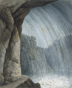 A vízesés alatt (akvarell és kréta, papír) alkotó: Thomas Hornor