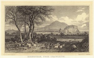 Edinburgh, Craigleithből (metszet) alkotó: Thomas Hosmer (after) Shepherd