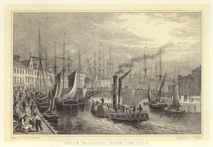Leith kikötő, a mólóról (metszet)