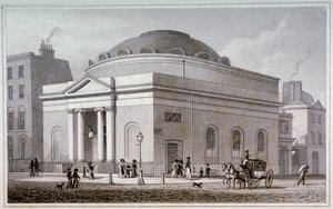 Albion Chapel, London, 1827. alkotó: Thomas Hosmer Shepherd