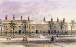Clothworkers Almshouses a Frog Lane-ben alkotó: Thomas Hosmer Shepherd