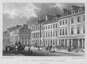 A Szent András tér keleti oldala, Edinburgh (metszet) alkotó: Thomas Hosmer Shepherd