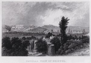 Bristol általános képe (metszet) alkotó: Thomas Hosmer Shepherd
