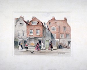 Mr Upcott háza és alakjai az Upper Streeten, Islington, London, 1835. alkotó: Thomas Hosmer Shepherd