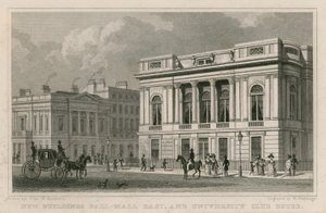 Új épületek Pall Mall East és University Club House alkotó: Thomas Hosmer Shepherd