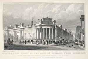 A Bank of England északi és nyugati frontja Lothburyből, a „London and it