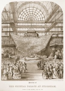 Viktória királynő 1854. június 10-én megnyitotta a Crystal Palace-t Sydenhamban. alkotó: Thomas Hosmer Shepherd