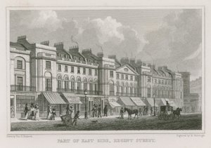 A Regnet Street keleti oldalának egy része, London alkotó: Thomas Hosmer Shepherd