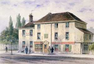 Pied Bull Public House, 1848 (wc papíron) alkotó: Thomas Hosmer Shepherd