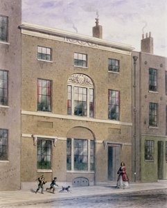 Plumbers Hall in Great Bush Lane, Cannon Street, 1851 alkotó: Thomas Hosmer Shepherd