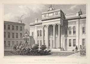 Salters Hall, a "London és környéke a tizenkilencedik században" pubból. Jones und Co., 1827-1829 alkotó: Thomas Hosmer Shepherd