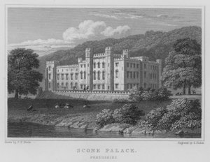Scone Palace, Perthshire (metszet) alkotó: Thomas Hosmer Shepherd