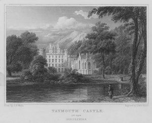 Taymouth kastély, 2. kilátás, Perthshire (metszet) alkotó: Thomas Hosmer Shepherd