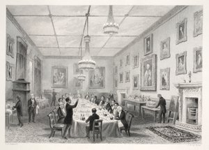 Thatched-House, a "London Interiors with their Costumes and Ceremonies" pub. Joseph Mead, London, 1843 körül (acélmetszet). alkotó: Thomas Hosmer Shepherd