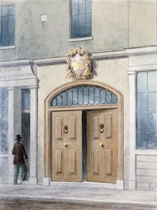 A Coachmakers Hall bejárata, 1854 alkotó: Thomas Hosmer Shepherd