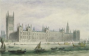 A Parlament házai (grafit, toll, tinta és WC papíron) alkotó: Thomas Hosmer Shepherd