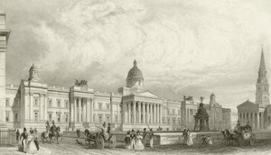 Az Új Nemzeti Galéria, Trafalgar Square, London alkotó: Thomas Hosmer Shepherd