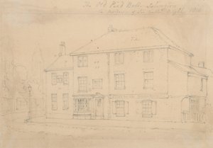 The Old Pied Bull Inn, Islington (tinta papíron) alkotó: Thomas Hosmer Shepherd
