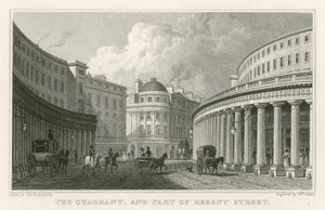 A kvadráns és a Regent Street egy része, London alkotó: Thomas Hosmer Shepherd