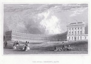 The Royal Crescent, Bath (metszet) alkotó: Thomas Hosmer Shepherd