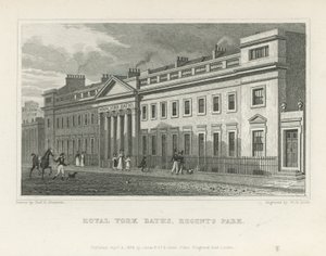 A Yorki Királyi Fürdő a York Terrace-on alkotó: Thomas Hosmer Shepherd
