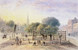 Kilátás az Islington Poundra, 1850 alkotó: Thomas Hosmer Shepherd