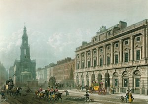 Kilátás a Somerset-házra, a Strand felől, metszett J. Bluck (fl.1791-1831), pub. 1819, Ackermann „Művészetek Tára” (akvatinta) alkotó: Thomas Hosmer Shepherd
