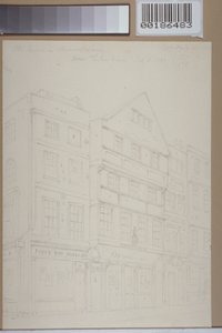Kilátás a régi házakra a Chancery Lane-ben, 1853 alkotó: Thomas Hosmer Shepherd
