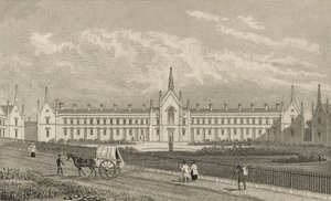 Whittingtons Almshouses Highgate, 1827 alkotó: Thomas Hosmer Shepherd