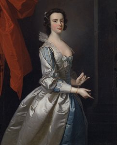 Egy nő portréja, valószínűleg Elizabeth Aislabie, Studley Royalból, Yorkshire-ben alkotó: Thomas Hudson