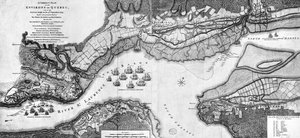 Helyes terve Quebec környékéről és az 1759. szeptember 13-án vívott csatáról