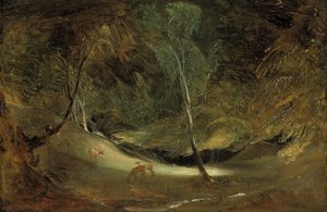 Az elosztó forrása az Ilam Parkban (olaj, papír, vászonra fektetve) alkotó: Thomas Lawrence