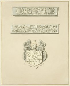 A Felix Farley, Small Street 15. számú szoba adatai, beleértve a kéményt (ceruza és akvarell papíron) alkotó: Thomas Leeson the Elder Rowbotham