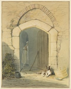 Parasztház bejárata alkotó: Thomas Leeson the Elder Rowbotham
