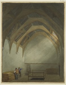 Hall Attwood úrban, a hátsó csarnok mellett (akvarell papíron) alkotó: Thomas Leeson the Elder Rowbotham