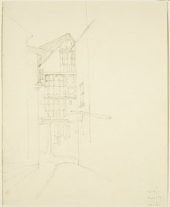 Betekintés a Pithaybe a Wine Street felől (ceruza papíron) alkotó: Thomas Leeson the Elder Rowbotham