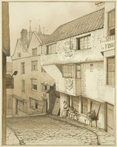 A Meredek utca alsó vége, házzal alkotó: Thomas Leeson the Elder Rowbotham