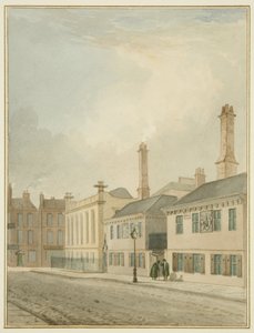 Kereskedelmi tengerészek alamizsnái, King Street (akvarell papíron) alkotó: Thomas Leeson the Elder Rowbotham