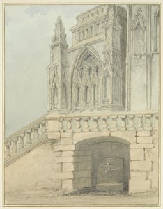 Redcliffe vezeték és a North Porch egy része (akvarell papíron) alkotó: Thomas Leeson the Elder Rowbotham
