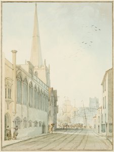 A Fali Szent János-templom a rakpartra néz (akvarell papíron) alkotó: Thomas Leeson the Elder Rowbotham