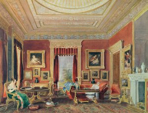 The Drawing Room, Leigh Court, Bristol, 1840 körül (akvarell papíron)