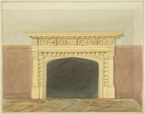 „A felkelő nap”, Várárok, kémény (akvarell, papír) alkotó: Thomas Leeson the Elder Rowbotham
