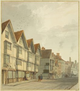 Thomas Street, "Fehér Oroszlán" (akvarell papíron) alkotó: Thomas Leeson the Elder Rowbotham