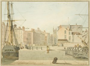 Kilátás a Prince Streetre, Bristol alkotó: Thomas Leeson the Elder Rowbotham