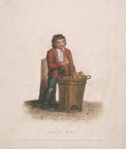 Almaárus egy nagy kosár gyümölccsel, 1820