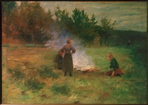 Lányok a tábortűz körül alkotó: Thomas Ludwig Herbst